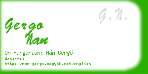 gergo nan business card