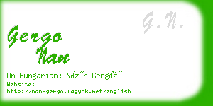 gergo nan business card